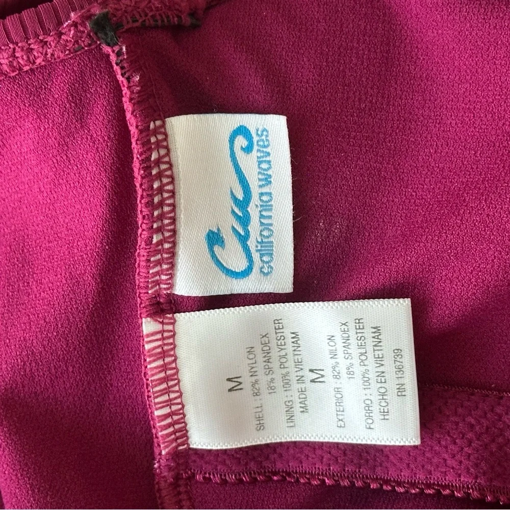 California Waves Purple One-Piece Swimsuit with Lace-Up Detail - Picture 6 of 6